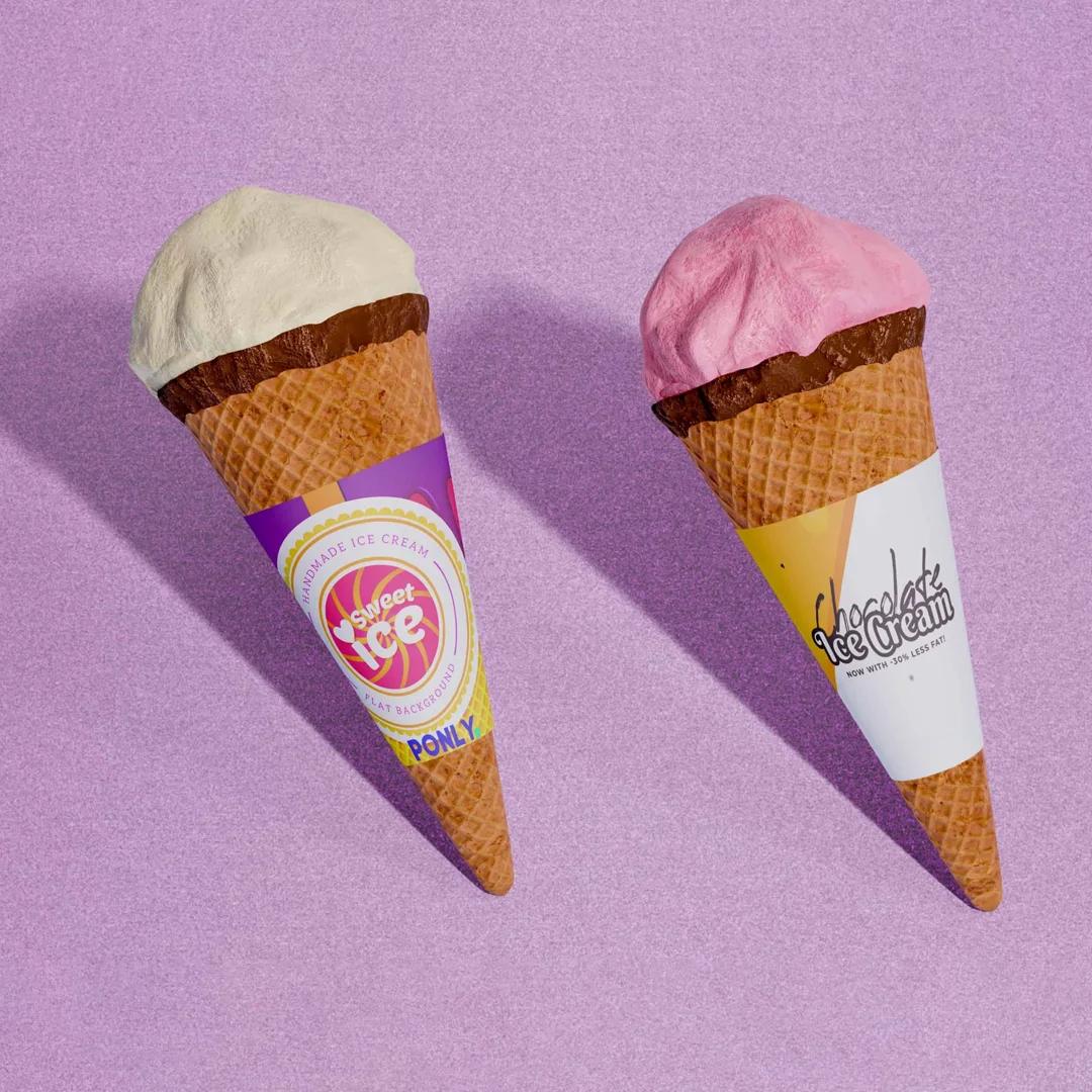 Custom Waffle Cone Sleeves Bulk Quantity