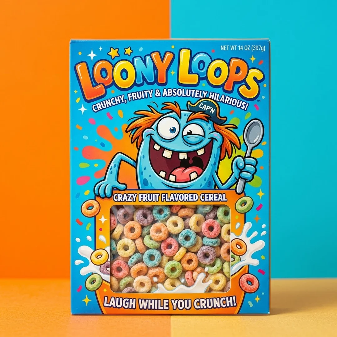 Goto Packaging Funny Face Cereal Boxes