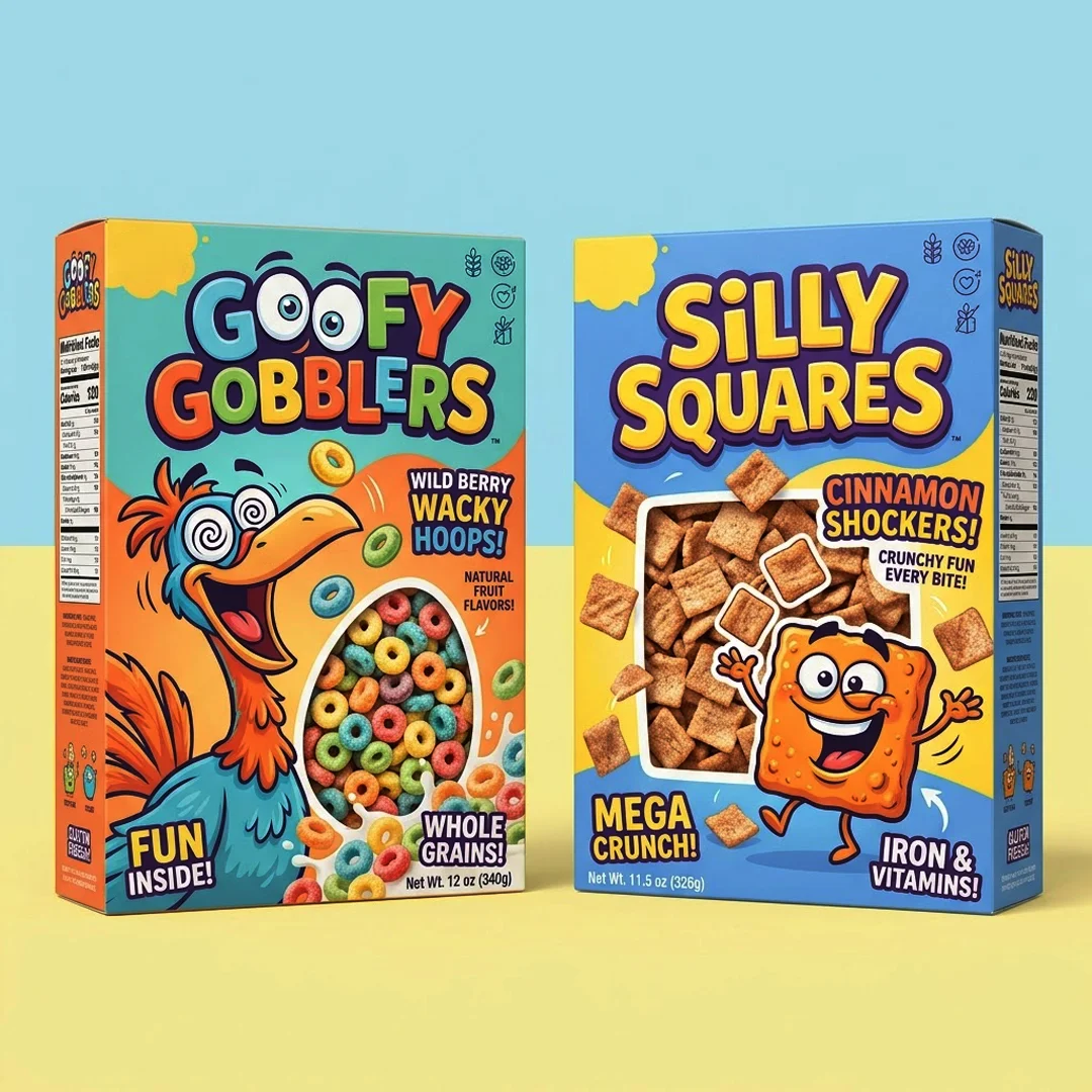 Premium Funny Face Cereal Boxes