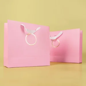 Custom Pink Paper Bags