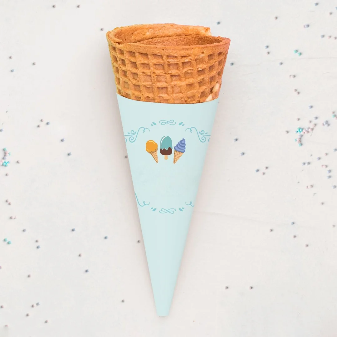 Premium Abstract Design Ice Cream Cone Sleeves