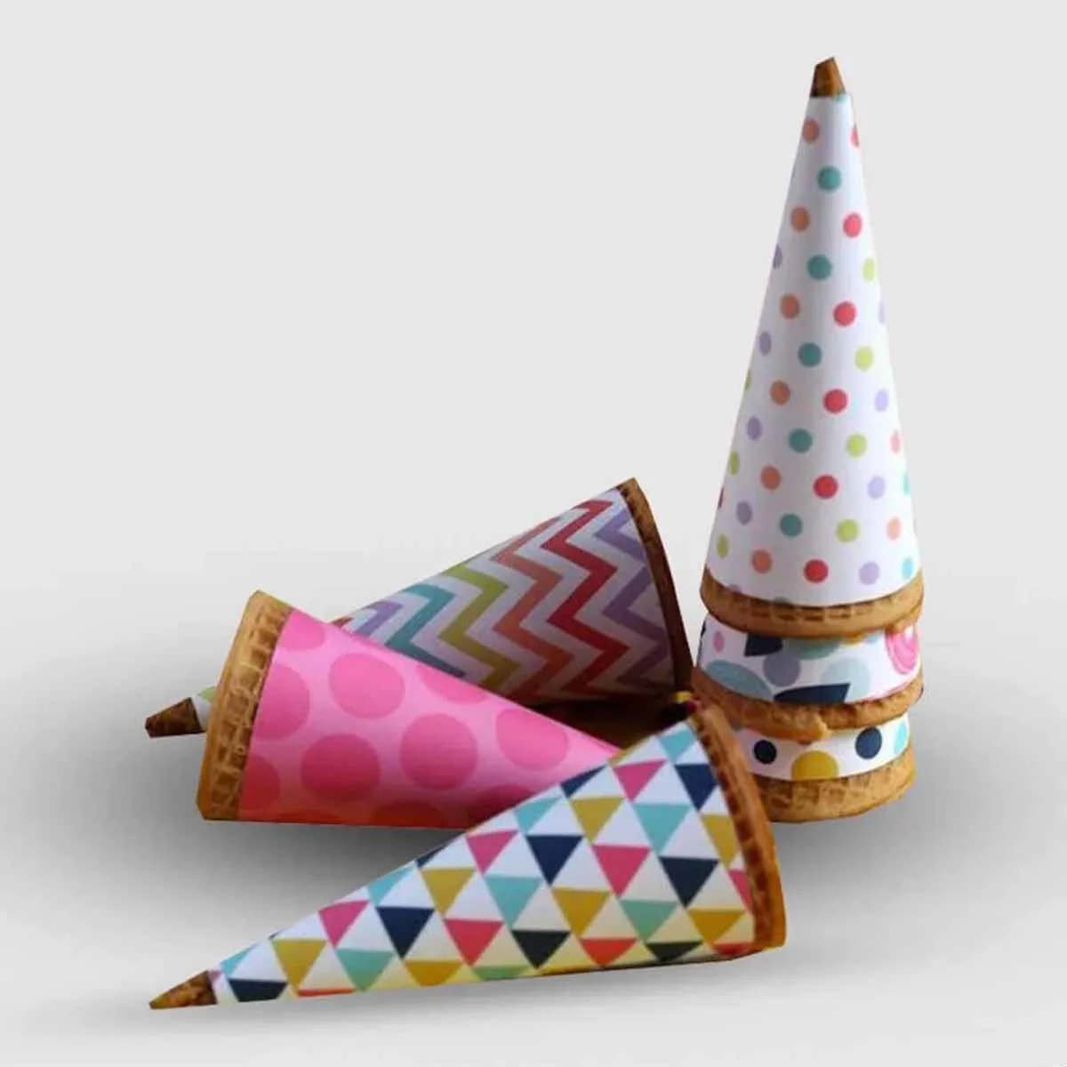 custom Abstract Design Ice Cream Cone Sleeves