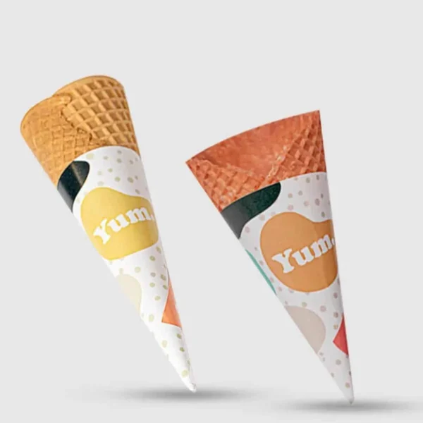 custom printed Abstract Design Ice Cream Cone Sleeves