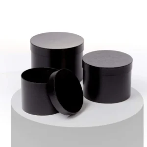 Black Round Boxes Premium