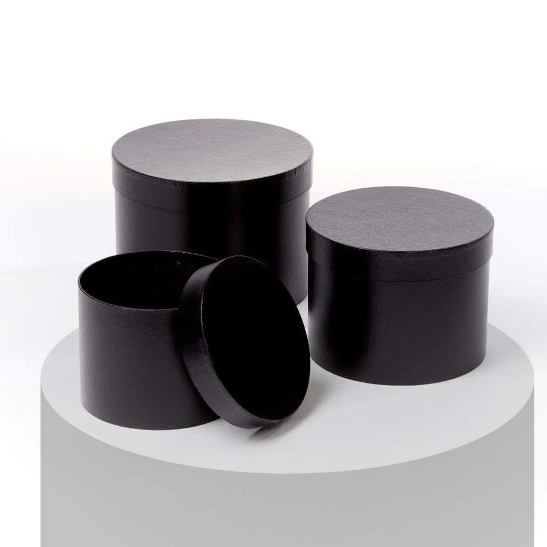 Black Round Boxes Premium