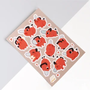 Custom Pochita Stickers set