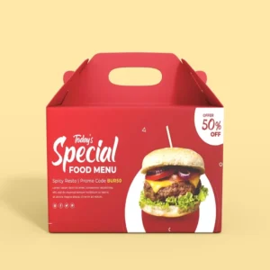 Red Burger Boxes Wholesale