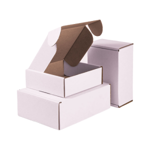 White mailer boxes