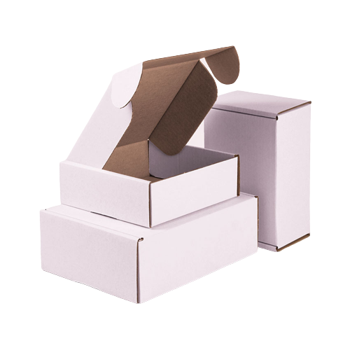 White mailer boxes