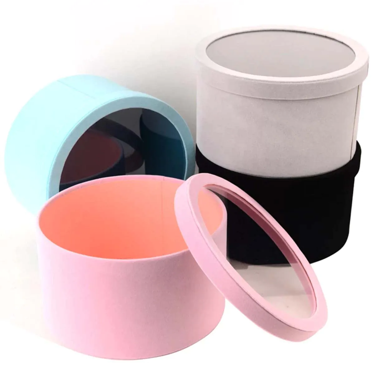 Clear Round Boxes Bulk