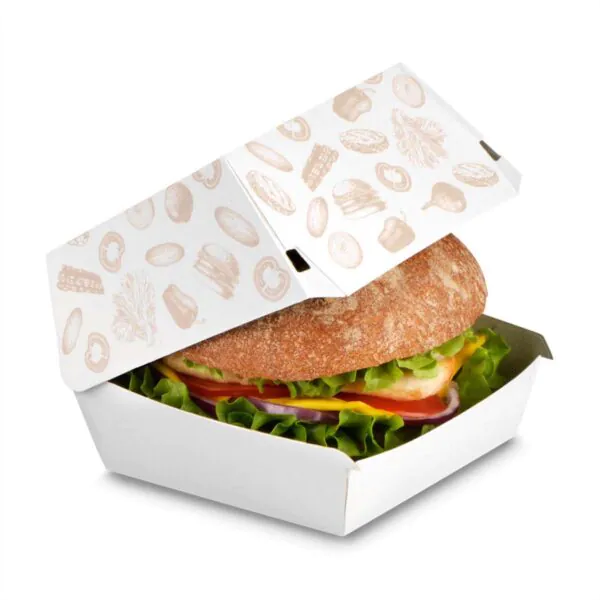 White Burger Boxes Wholesale