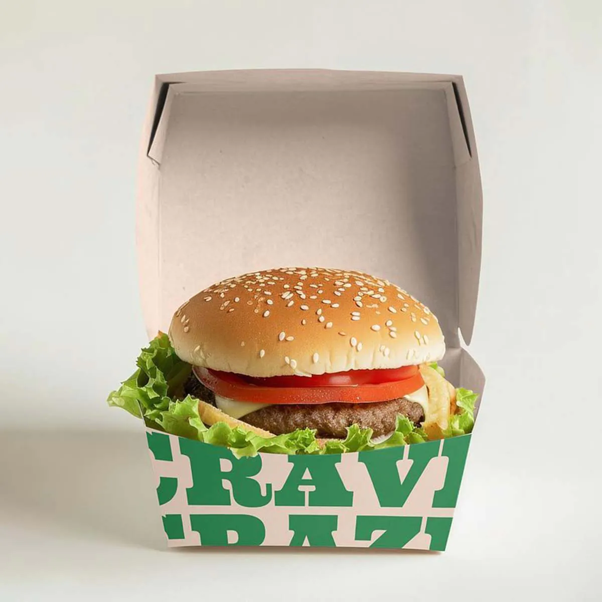 Brown Burger Packaging