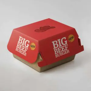 Printed Red Burger Boxes