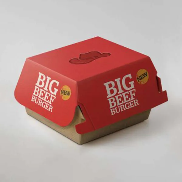 Printed Red Burger Boxes