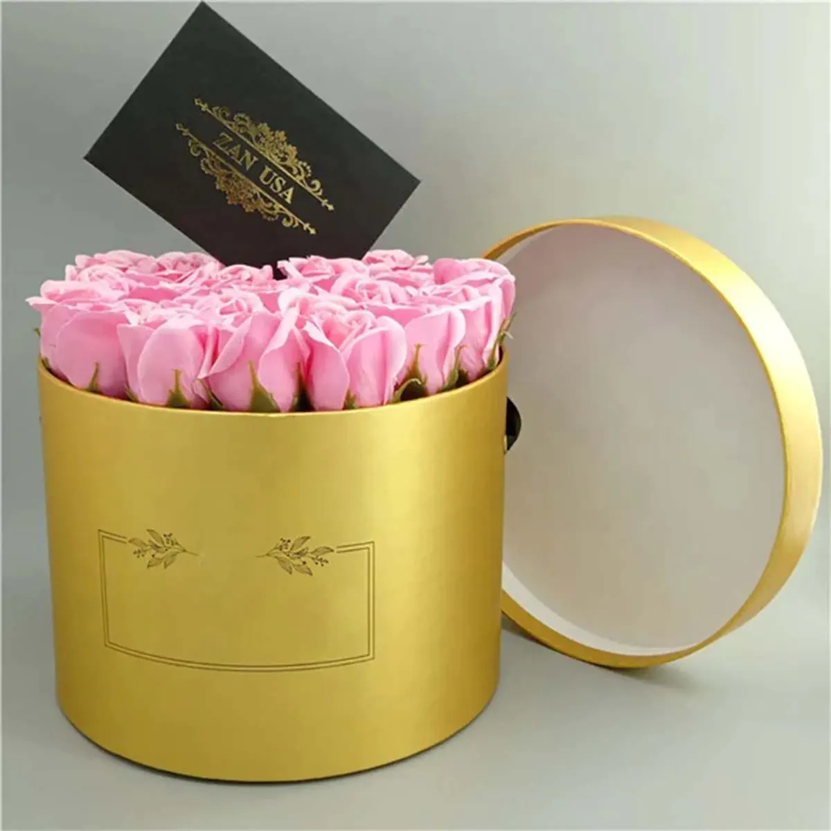 Printed Round Floral Boxes