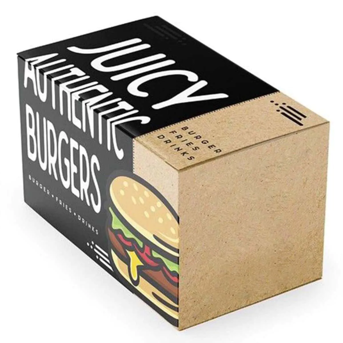 Printed Tall Burger Boxes